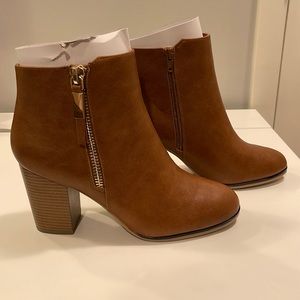 Apt. 9 Women's High Heel Ankle Boots cognac size 10
